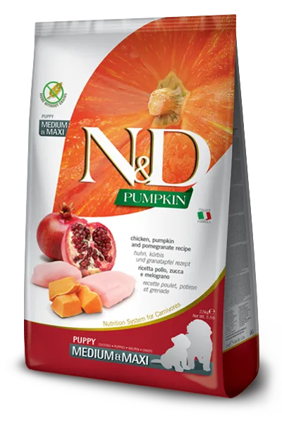Farmina N&D Pumpkin Canine - Chicken, Pumpkin & Pomegranate Puppy Medium/Maxi