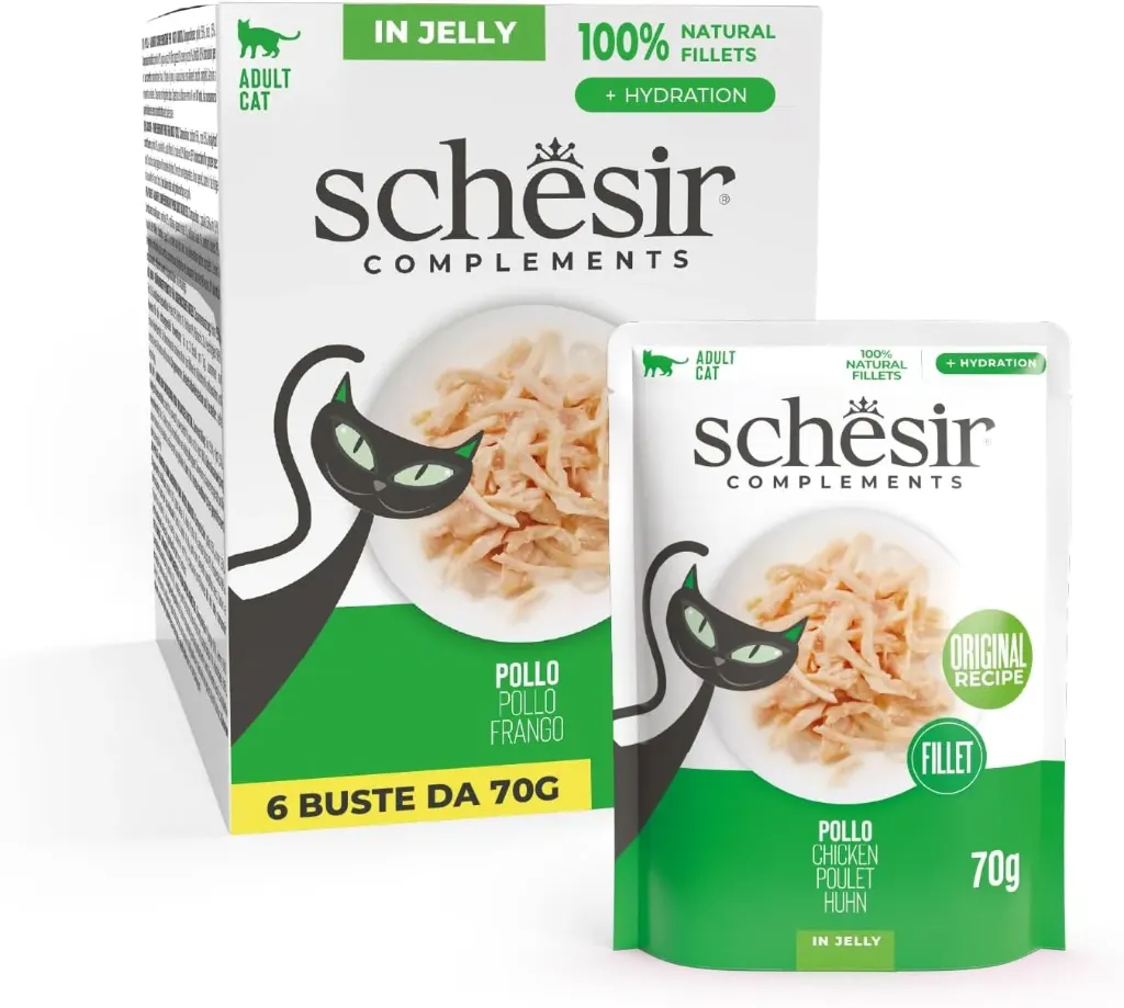 [8005852828453] Schesir Pouch Chicken Fillet In Jelly 6x70g Per Pack