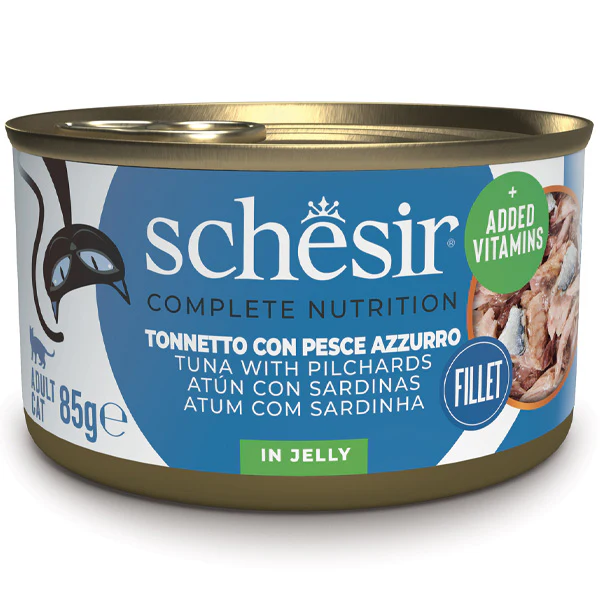 Schesir Can for Cat Tuna with Pilchard in Jelly 85g