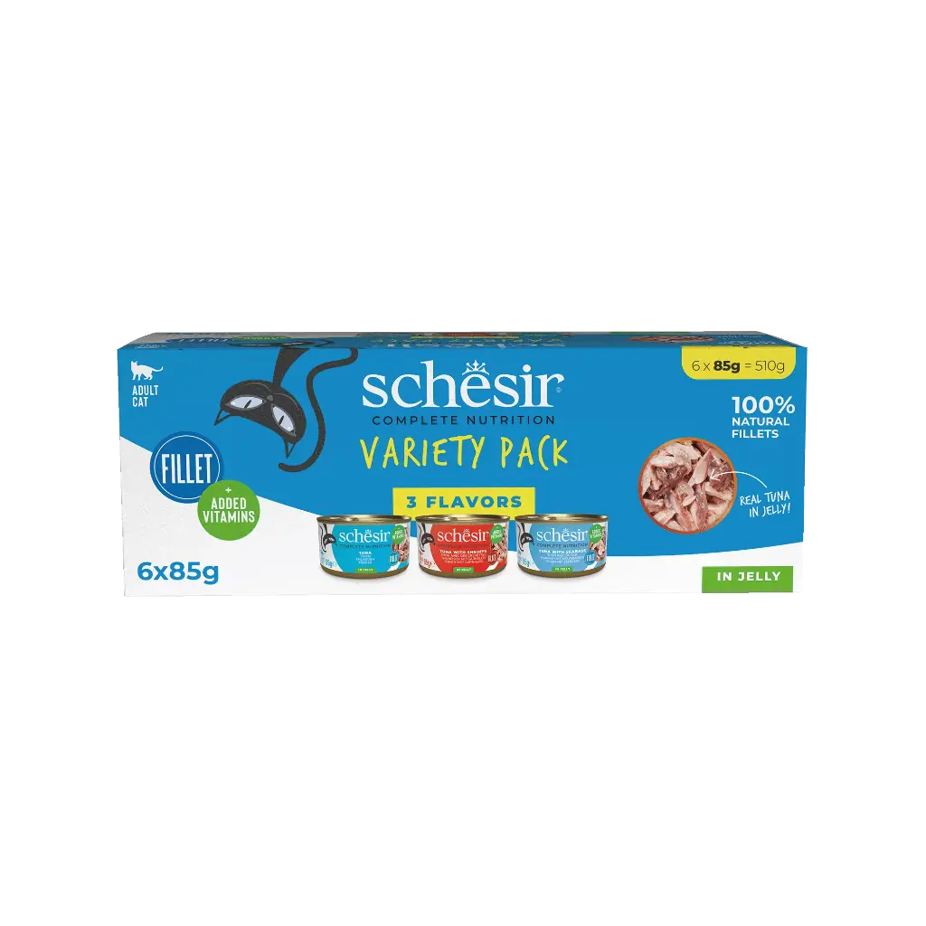 Schesir Variety Pack In Jelly Complete & Balanced 6X85g