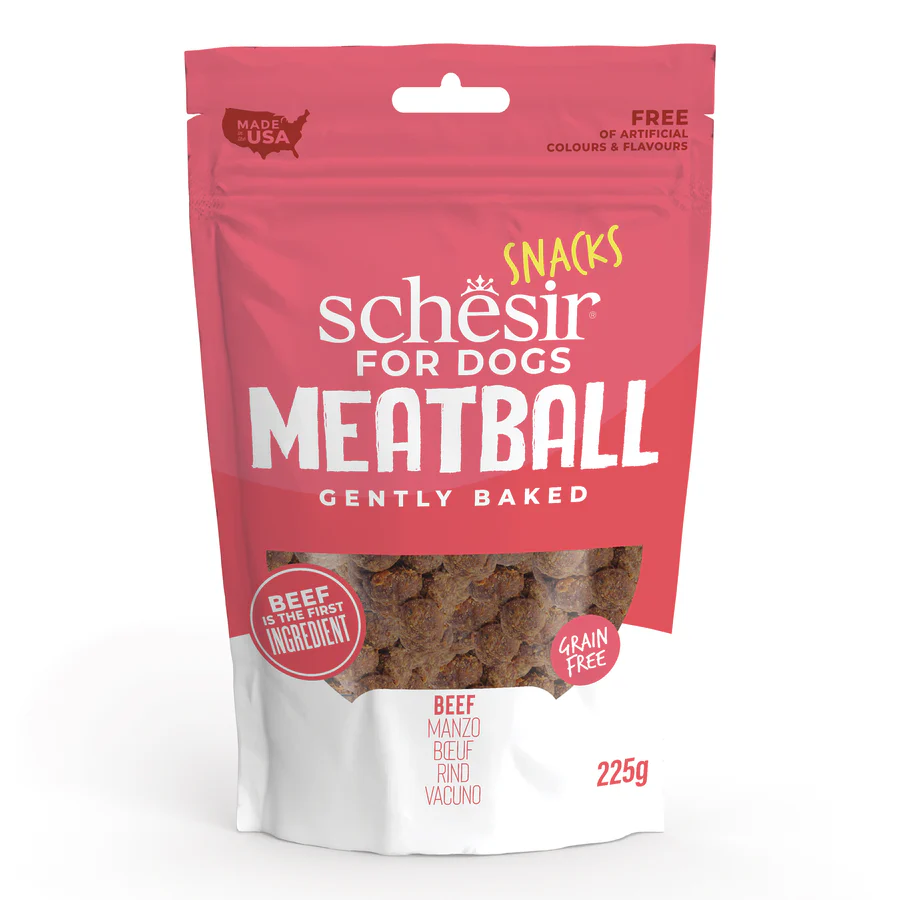 Schesir Dog Snack Beef Meatballs 225G 