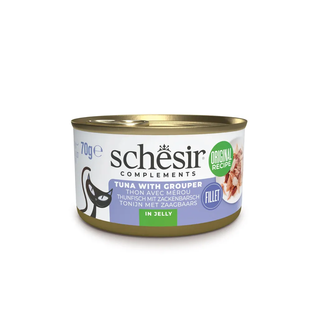 Schesir Can for Cat Tuna With Grouper In Jelly 85g