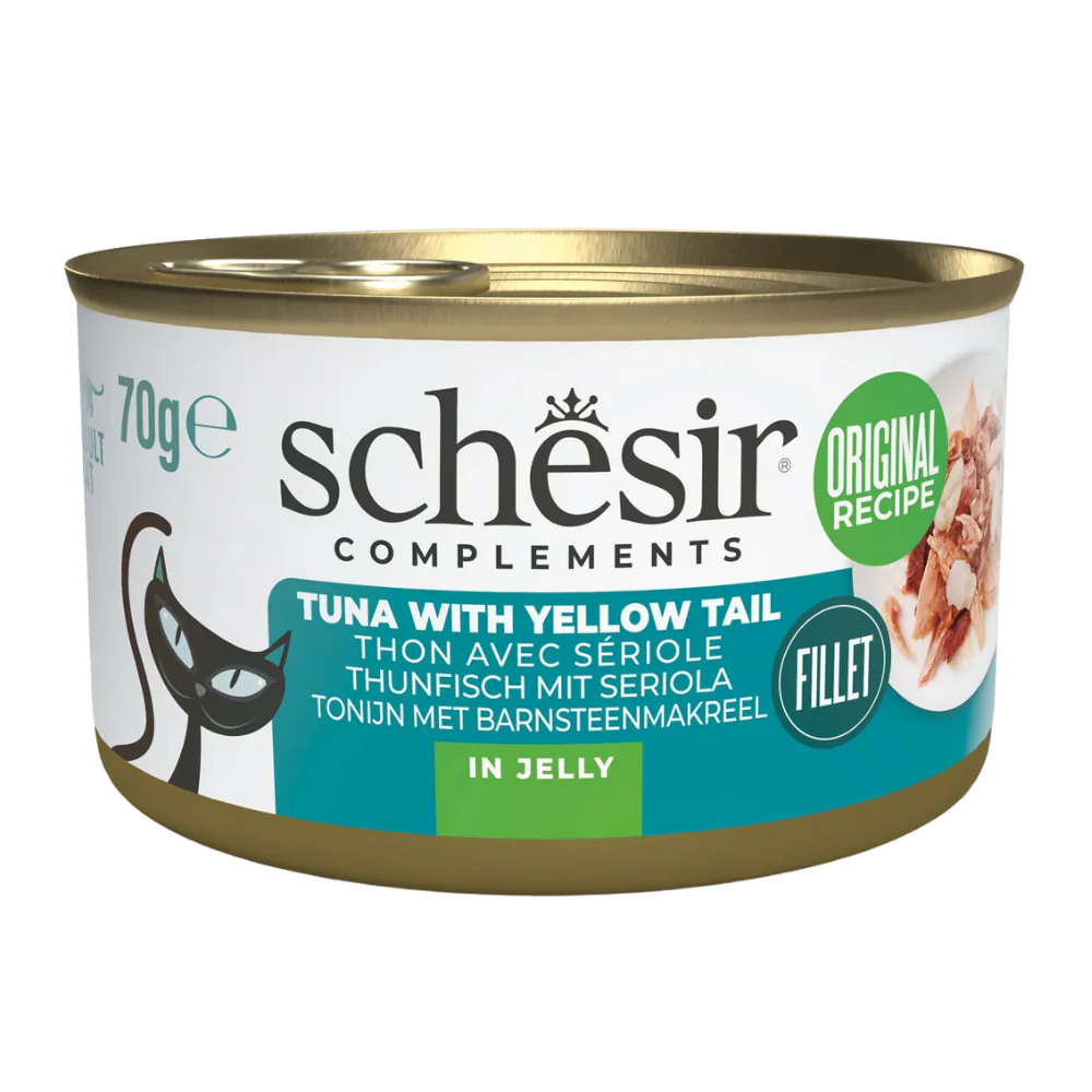 Schesir Can for Cat Tuna with Yellow Tail in Jelly 85g 