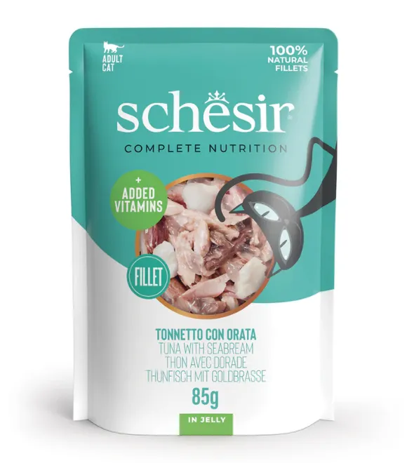 Schesir Pouch Tuna with Sea Bream in Jelly For Adult Cat 70g