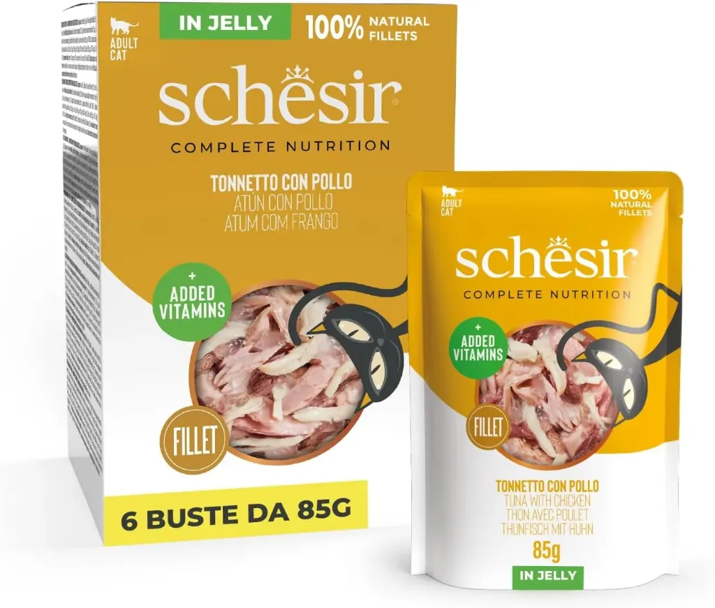 Schesir Pouch Tuna With Chicken In Jelly 6x70g Per Pack