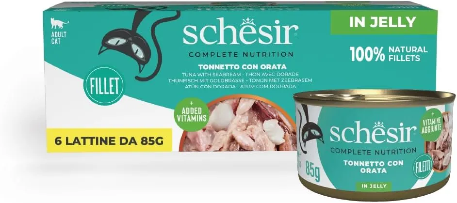 Schesir Can For Cat Tuna & Seabream In Jelly 6x85g Per Pack