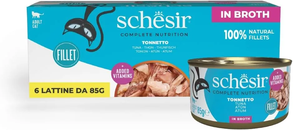 Schesir Can For Cat Tuna In Broth 6x85g Per Pack