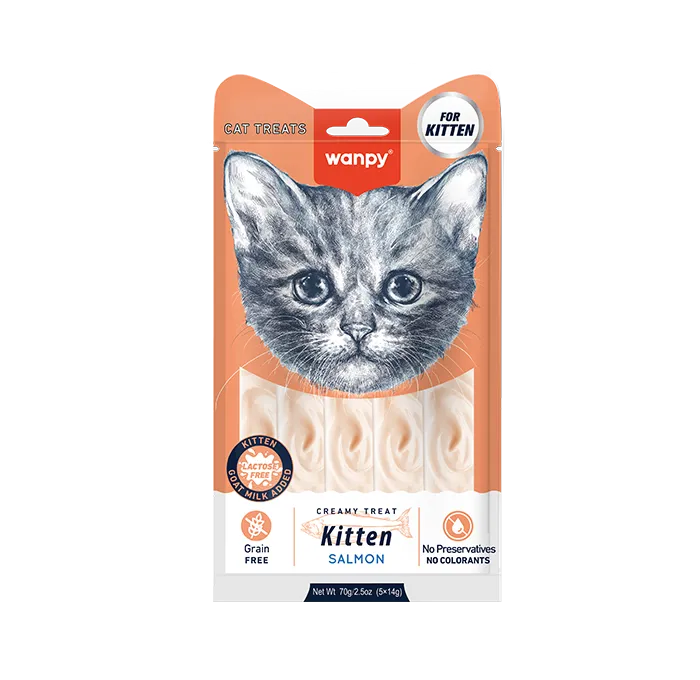 Wanpy Creamy Kitten Treats – Salmon (5x14g) – 70g