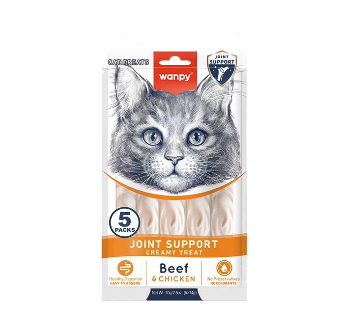 Wanpy Creamy Joint Support Treats – Beef & Chicken (5x14g) – 70g