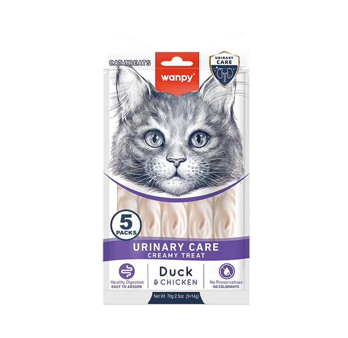 Wanpy Creamy Urinary Care Treats – Duck & Chicken (5x14g) – 70g