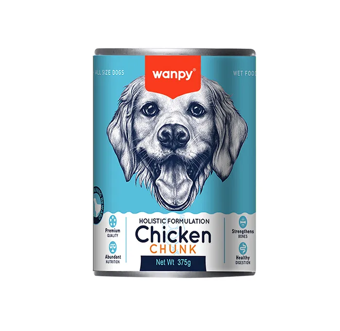 Wanpy Holistic Formulation Dog Can - Chicken in Chunk 375g