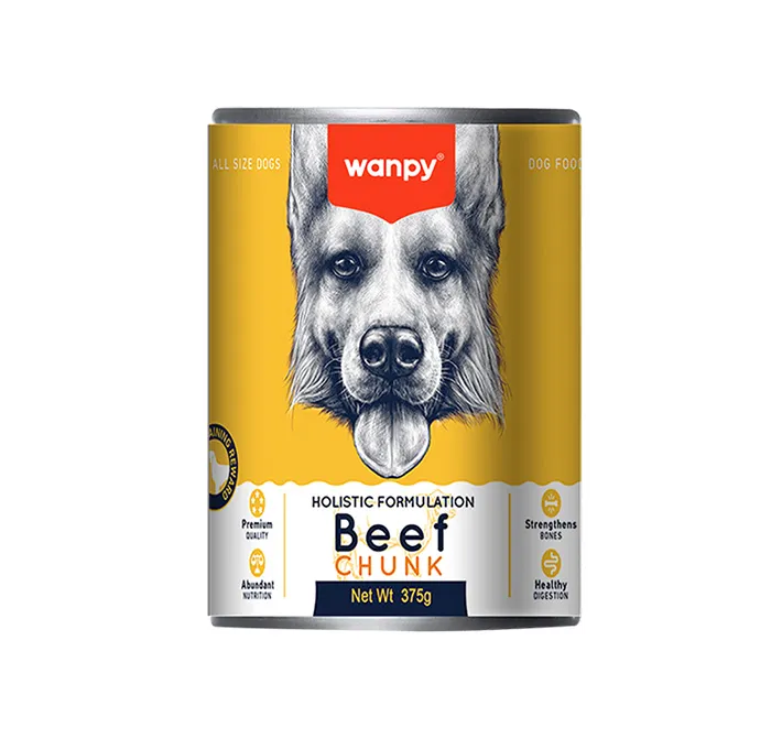 Wanpy Holistic Formulation Dog Can - Beef in Chunk 375g