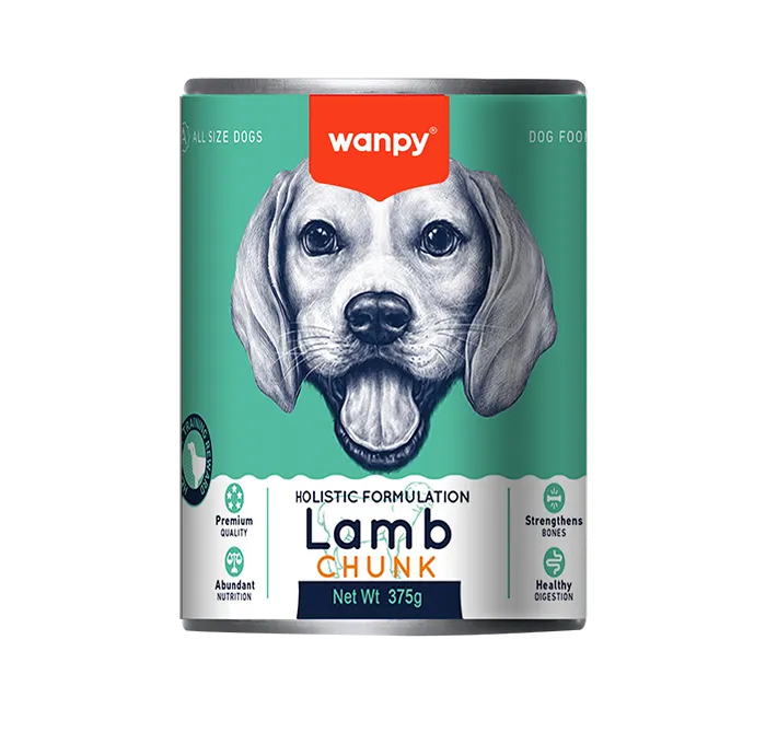 Wanpy Holistic Formulation Dog Can - Lamb in Chunk 375g