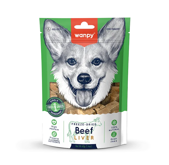 Wanpy Dog Freeze Dried Beef Liver 40g
