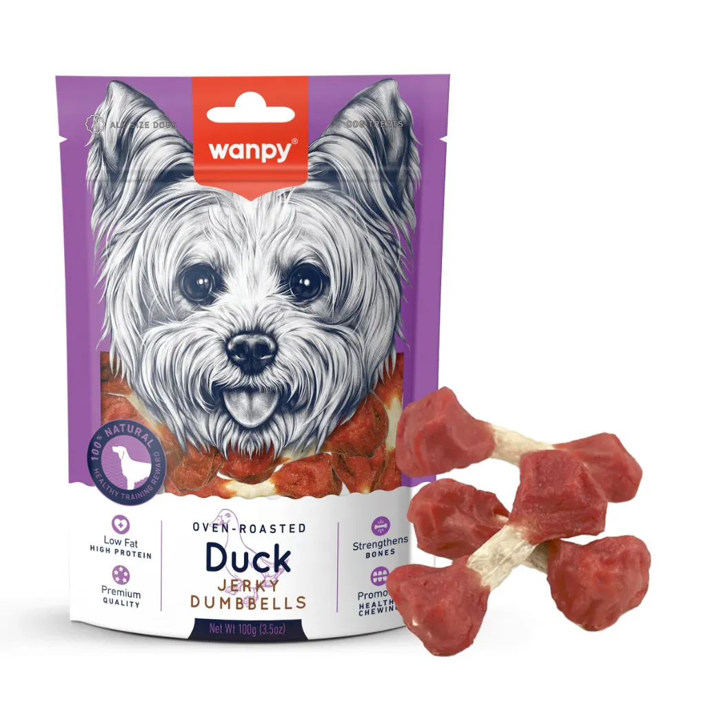 Wanpy Dog Oven-Roasted Duck Jerky Dumbbells 100g