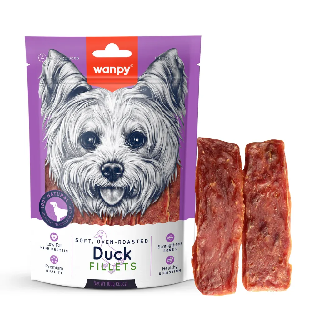 Wanpy Dog Soft Oven-Roasted Duck Fillets 100g