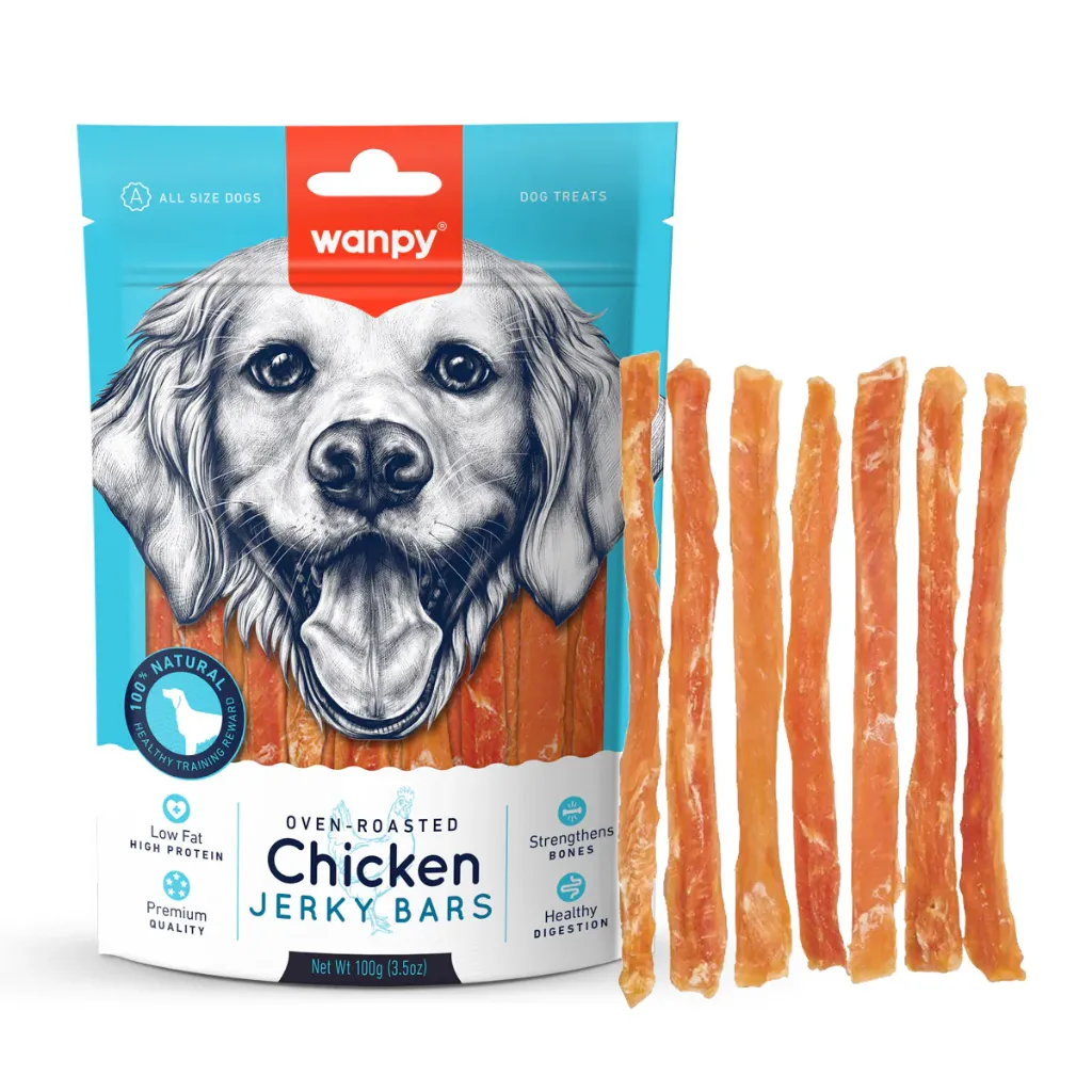 Wanpy Dog Oven-Roasted Chicken Jerky Bars 100g