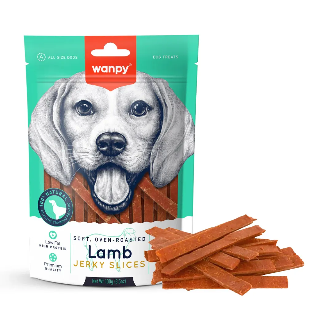 Wanpy Dog Soft Oven-Roasted Lamb Jerky Slices 100g