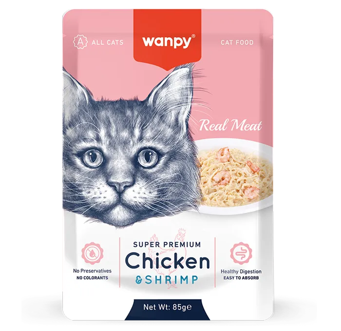 Wanpy Cat Super Premium Chicken & Shrimp 85g