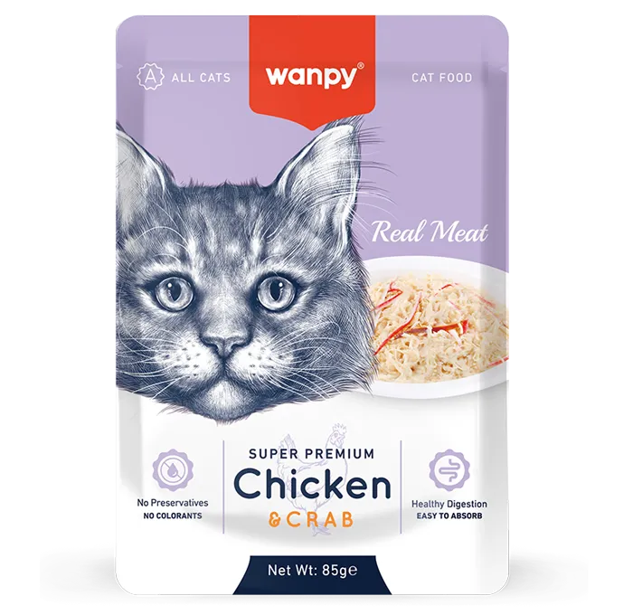 Wanpy Cat Super Premium Chicken & Crab 85g
