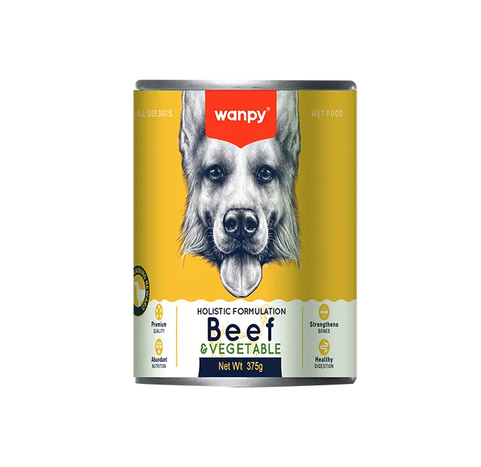 Wanpy Holistic Formulation Dog Can - Beef & Vegetable 375g