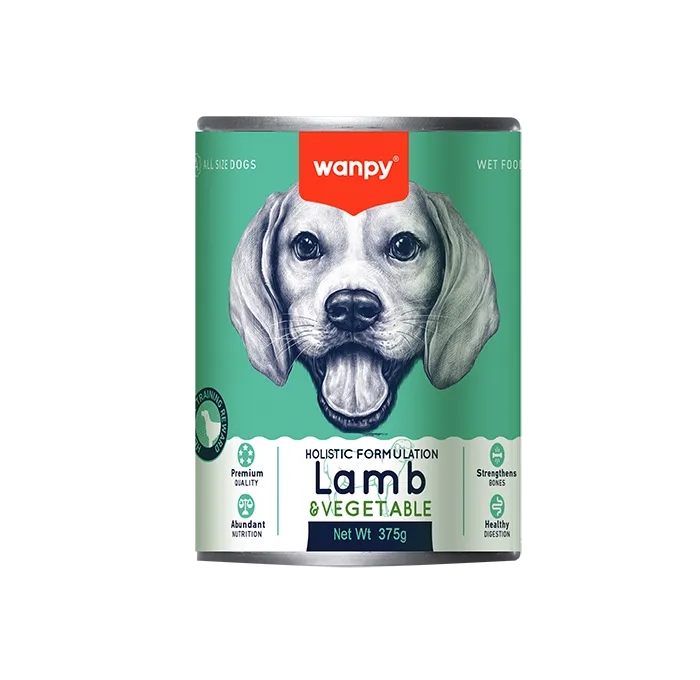 Wanpy Holistic Formulation Dog Can - Lamb & Vegetable 375g
