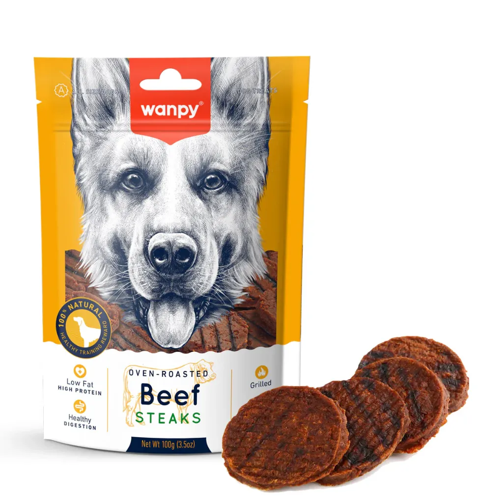 Wanpy Dog Oven-Roasted Beef Steaks 100g