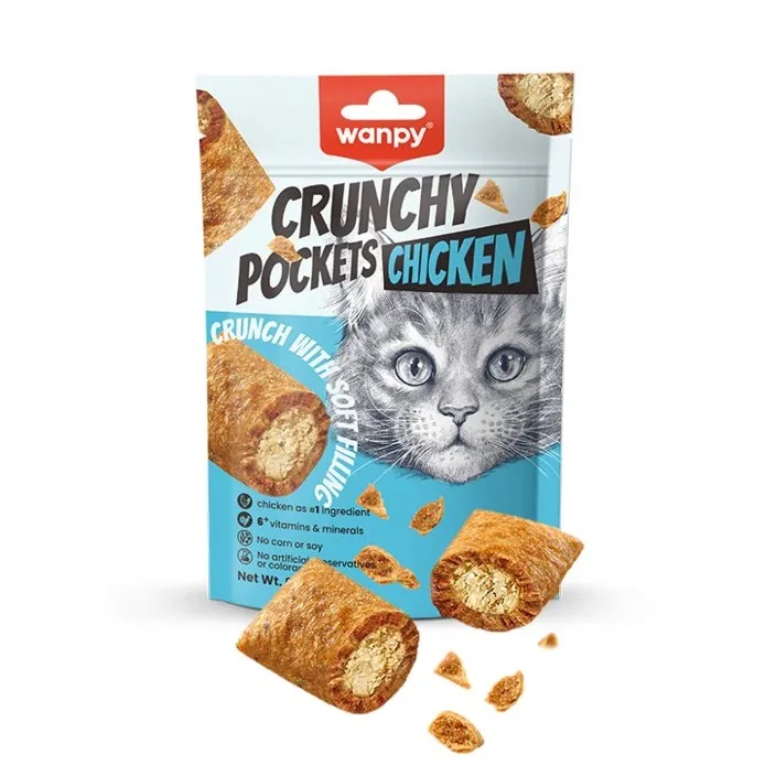 Wanpy Cat Crunchy Pocket Chicken Recipe – 60g
