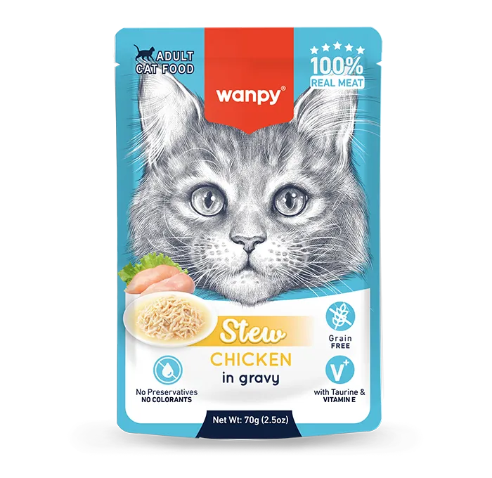 Wanpy Cat Pouch Stew - Chicken In Gravy 70g