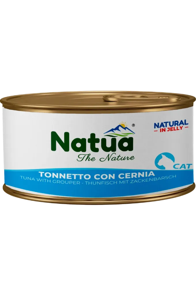 Natua Can for Cat Tuna with Grouper In Jelly 85g