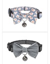 Dogness Cat Collar - Purple Flower and Purple dots 2 Pack