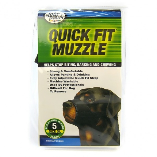 [045663590550] Four Paws Quick Fit Dog Muzzle, Size 5, X-Large