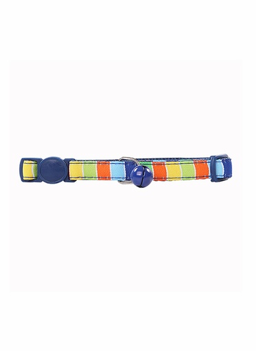 [8886467580147] Pawise Cat Collar - Stripe, Blue