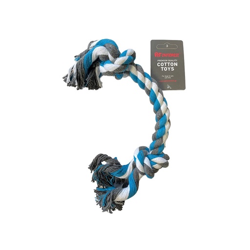 [5206819400139] Pet Interest Cotton Rope Toy 2 knots 25mmX33cm 110gr