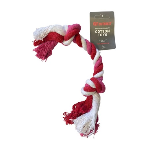 [5206819400115] Pet Interest Cotton Rope Toy 2 knots 16mmX23cm 50gr