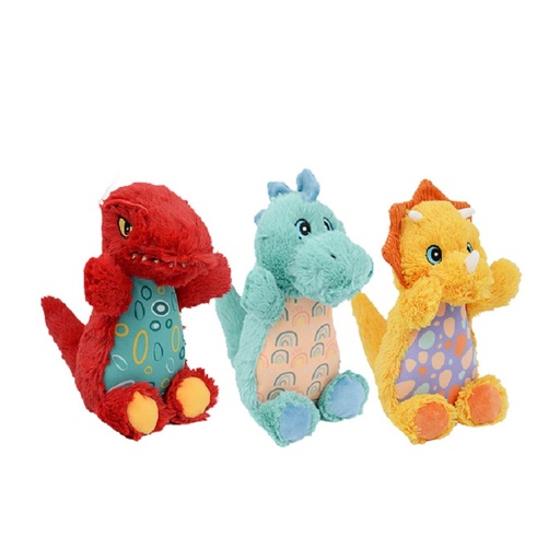 [5206819425606] Pet Interest Zoo Friends Cuddly Squeaky Toy Baby Dinosaurs