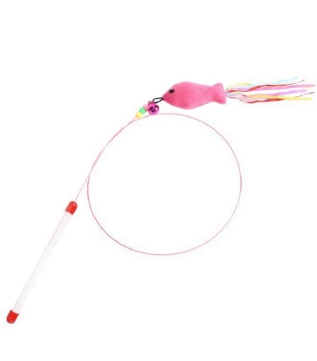 [635934610706] بتس لوف إيرث عصا تفاعلية للقطط مع سمك