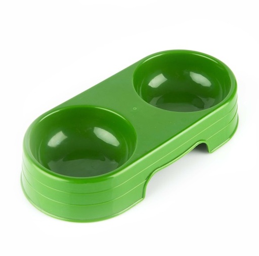 [6084001390111] Pets.Love.Earth Double Diner Pet Feeder (Green)