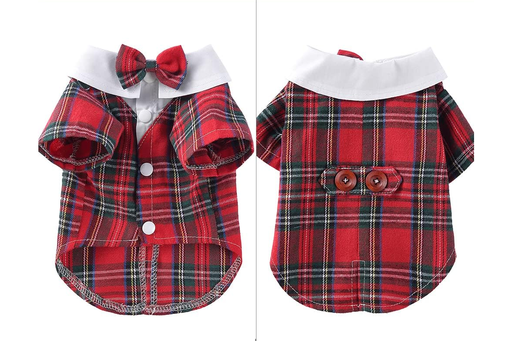 Pets.Love.Earth Gentleman Costumes Red Grid
