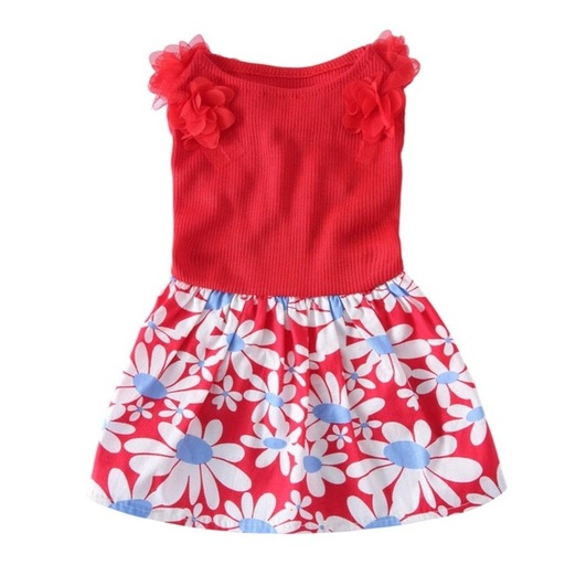 Pets.Love.Earth Cocktail Dress - Red Daisy