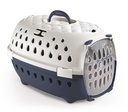 Stefanplast Pet Carrier Chic Travel Navy Blue/White 34.5x50x32.5h Cm