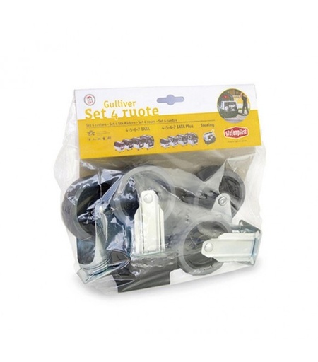 [8003507963283] Stefanplast Set 4 Ruote Rotantion 360 Wheels Gulliver 4-5-6-7