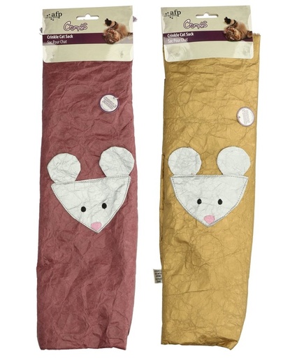 [847922026653] All For Paws Crumples - Crinkle Cat Sack - Gold