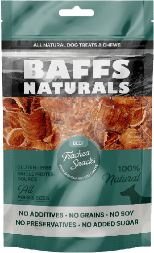 [8683229861328] Baffs Naturals Beef Trachea Snacks 100+g