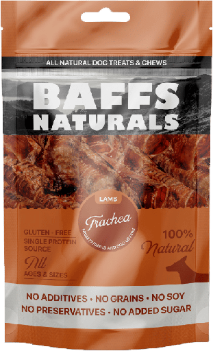 [8683229861311] Baffs Naturals Lamb Trachea 100+g