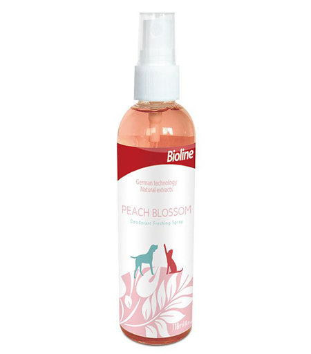[6970117123999] Bioline Deodorant Freshing Spray with Peach Blossom For Cats & Dogs