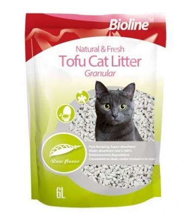 [6970117122572] Bioline Natural and Fresh Tofu Cat Litter Granular Raw Flavor 6ltr