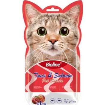 [6970117124514] Bioline Tuna & Salmon Kitten Liquid Snacks 4x15gm