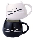 Creative Gifts Cartoon Ceramic Cat Cup (Black&White)