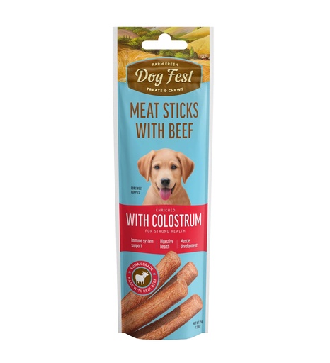 [6921959211368] Dog Fest Farm Fresh Meat Sticks Beef with Colostrum For Puppies 45g